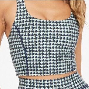 The Upside Houndstooth Edita Cropped Tank Top